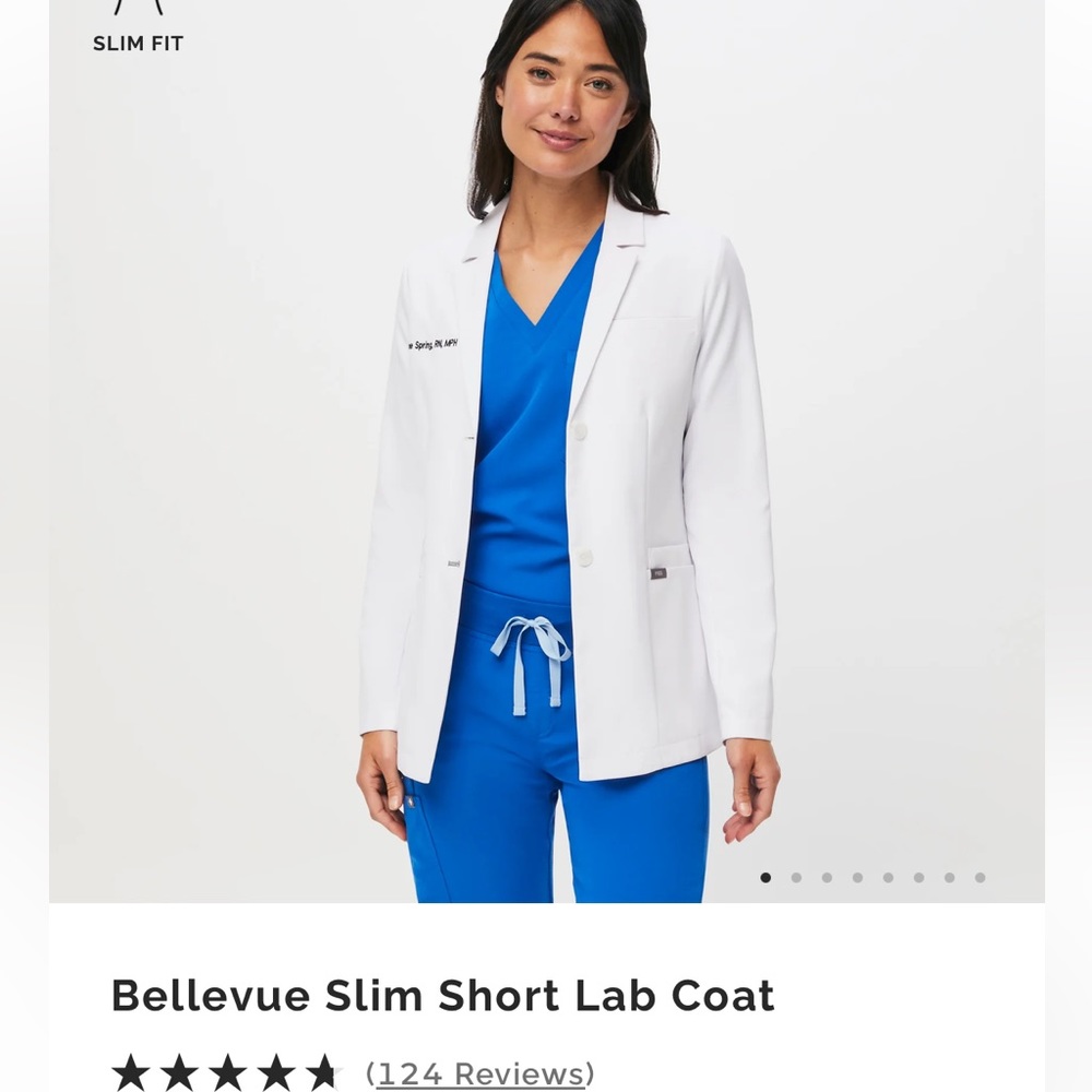 COPY - Figs Bellevue slim lab coat